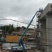 Empresa encargada del Tren Interurbano trabaja con una nueva lanzadora de dovela