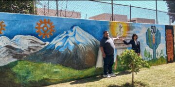 Con mural rinden homenaje al Movimiento Antorchista, por sus 50 años