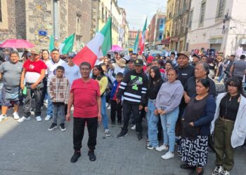 Comerciantes ambulantes del Centro Histórico respaldan el primer año de gobierno de la presidenta Sheinbaum
