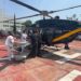 Trasladan grave a un hombre en helicóptero