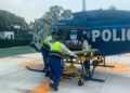 Helicóptero traslada de emergencia a un electrocutado en Coyoacán