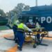 Helicóptero traslada de emergencia a un electrocutado en Coyoacán