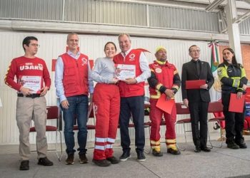 La Cruz Roja Mexicana fortalece capacidades de búsqueda y rescate y certificación internacional de binomios caninos