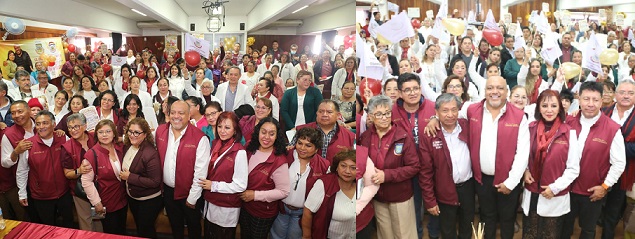 Cesar Piña Rodríguez se encuentra con los trabajadores de los Hospitales